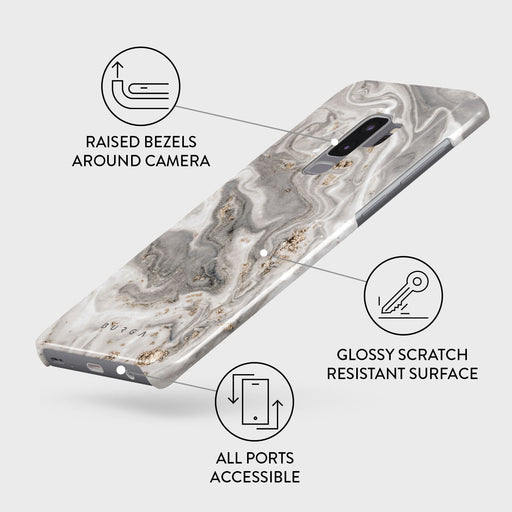 Snowstorm - Grey Marble Samsung Galaxy S9 Plus Case 3