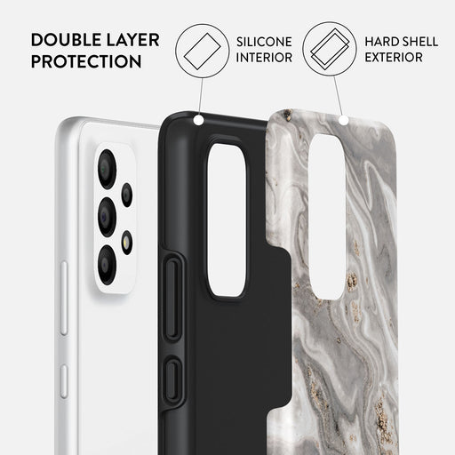 Snowstorm - Grey Marble Samsung Galaxy A53 Case 2