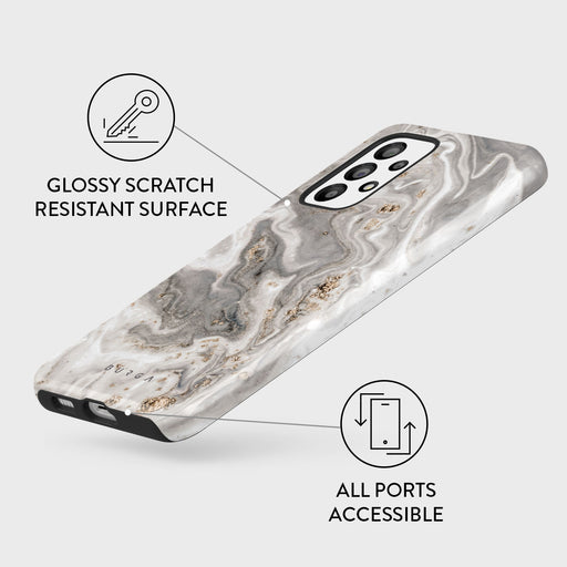 Snowstorm - Grey Marble Samsung Galaxy A53 Case 3
