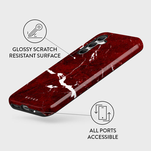 Iconic Red Ruby - Marble Samsung Galaxy A54 Case 3