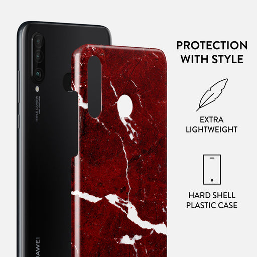 Iconic Red Ruby - Marble Huawei P30 Lite Case 2