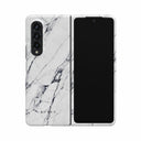 Satin White - Marble Samsung Galaxy Z Fold 4 Case 1