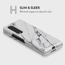 Satin White - Marble Samsung Galaxy Z Fold 4 Case 4