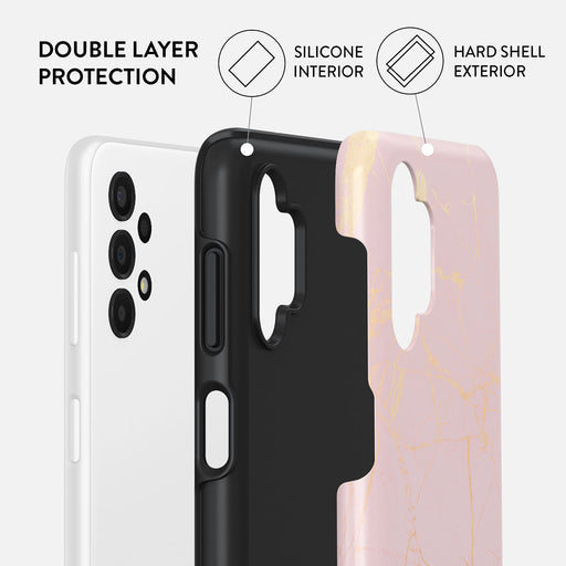Peachy Gold - Pink Marble Samsung Galaxy A13 4G Case 2