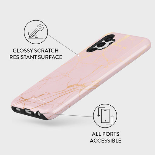 Peachy Gold - Pink Marble Samsung Galaxy A13 4G Case 3