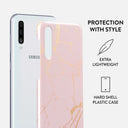 Peachy Gold - Pink Marble Samsung Galaxy A50 Case 2
