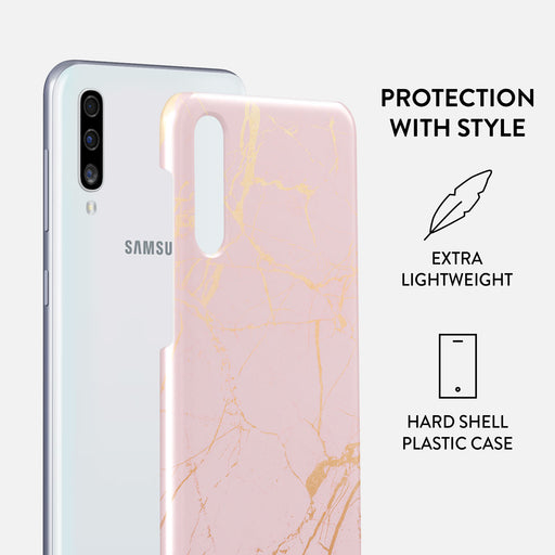 Peachy Gold - Pink Marble Samsung Galaxy A50 Case 2