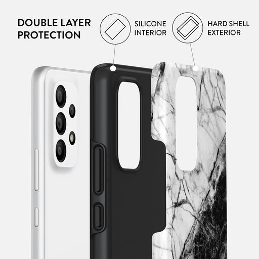 Fatal Contradiction - Black & White Marble Samsung Galaxy A33 Case 2
