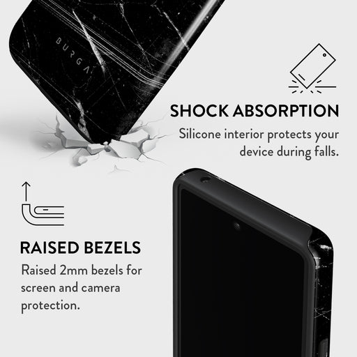 Noir Origin - Black Marble Google Pixel 7a Case 4
