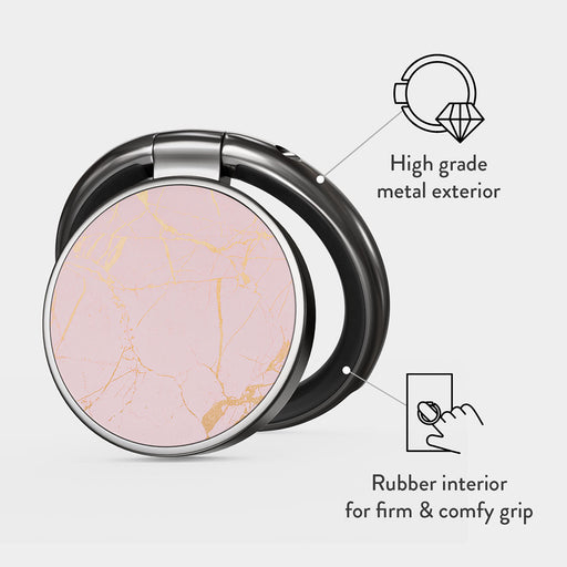 Peachy Gold - Pink Marble Ring Holder 2