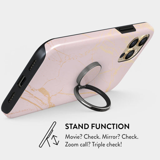Peachy Gold - Pink Marble Ring Holder 4