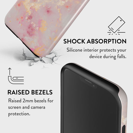 Golden Coral - Pink iPhone 12 Pro Case 8