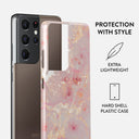 Golden Coral - Pink Samsung Galaxy S21 Ultra Case 2