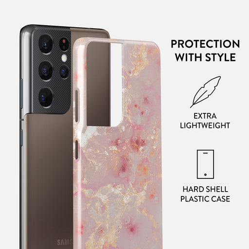 Golden Coral - Pink Samsung Galaxy S21 Ultra Case 2