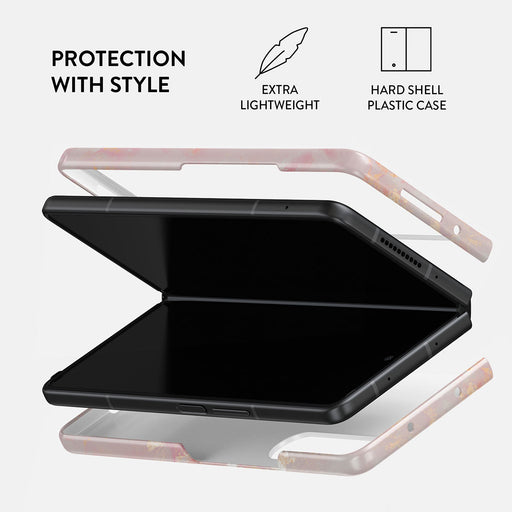 Golden Coral - Pink Samsung Galaxy Z Fold 3 Case 2