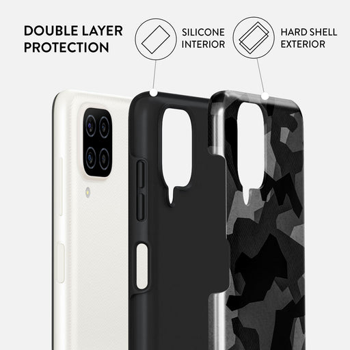 Night Black Camouflage - Samsung Galaxy A12 4G Case 6