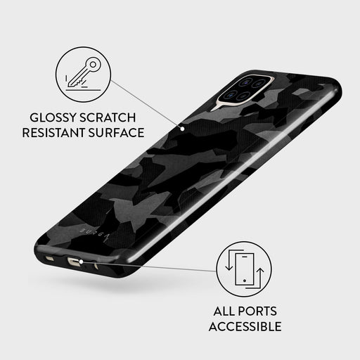 Night Black Camouflage - Samsung Galaxy A12 4G Case 7