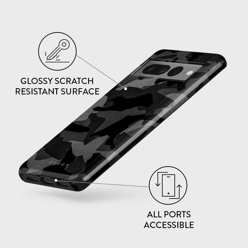 Night Black Camouflage - Google Pixel 7 Pro Case 3