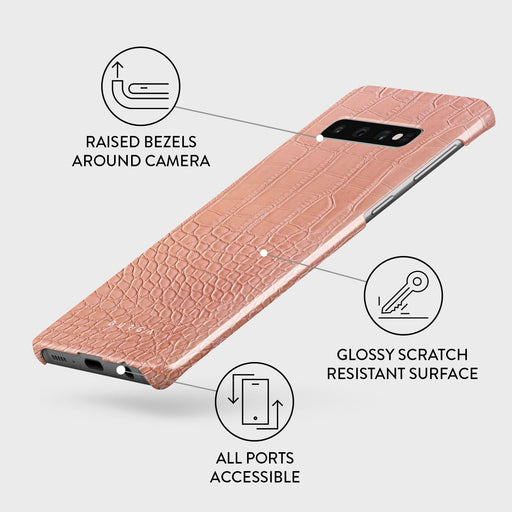Pink Croco - Samsung Galaxy S10 Plus Case 3