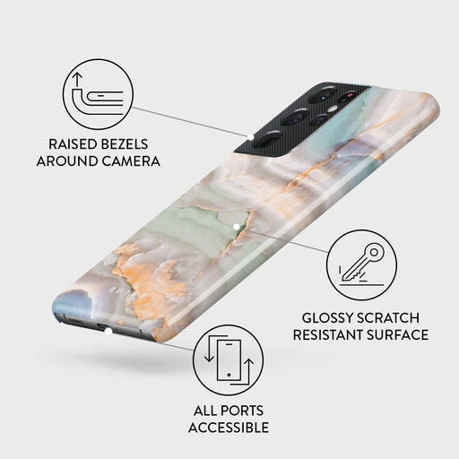 Pastel Hues - Colorful Marble Samsung Galaxy S21 Ultra Case 3