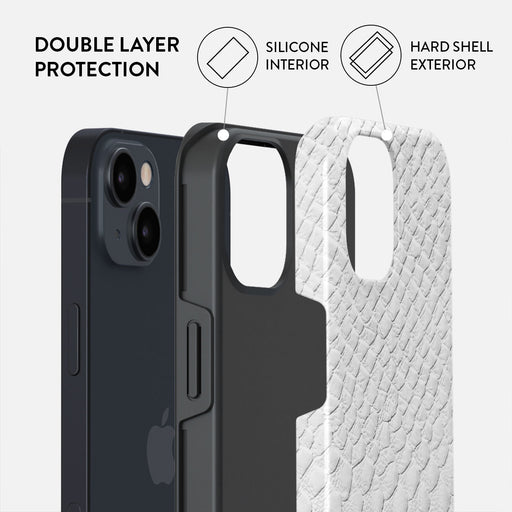 Glacial Desert - White Snakeskin iPhone 14 Case 6