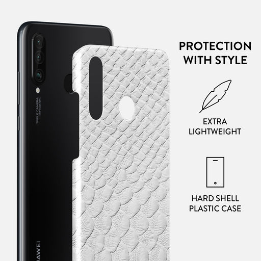 Glacial Desert - White Snakeskin Huawei P30 Lite Case 2