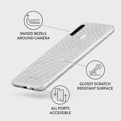Glacial Desert - White Snakeskin Huawei P30 Lite Case 3