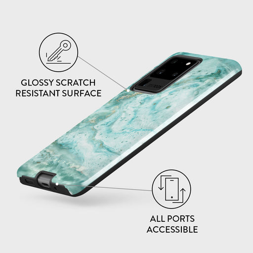 Uluwatu Waves - Teal Samsung Galaxy S20 Ultra 4G / 5G Case 7