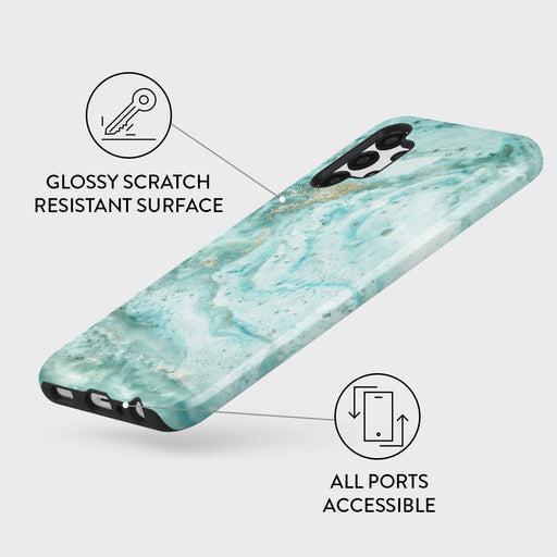 Uluwatu Waves - Teal Samsung Galaxy A13 4G Case 3