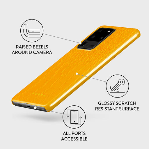 Canary Yellow - Snake Skin Samsung Galaxy S20 Ultra 4G / 5G Case 3