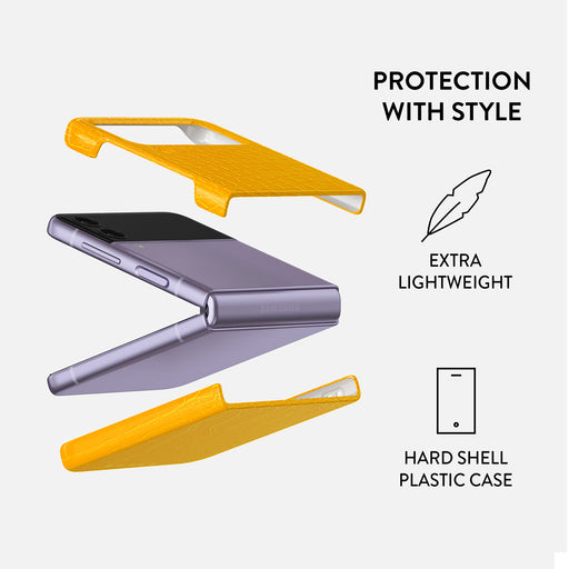 Canary Yellow - Snake Skin Samsung Galaxy Z Flip 4 Case 2