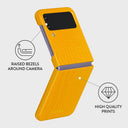 Canary Yellow - Snake Skin Samsung Galaxy Z Flip 4 Case 3