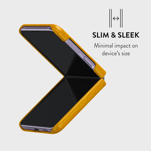 Canary Yellow - Snake Skin Samsung Galaxy Z Flip 4 Case 4