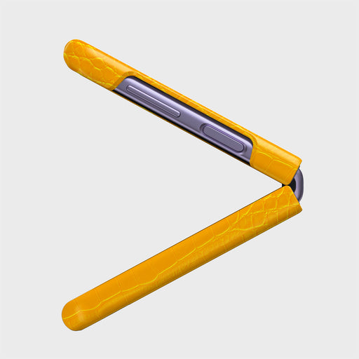 Canary Yellow - Snake Skin Samsung Galaxy Z Flip 4 Case 6