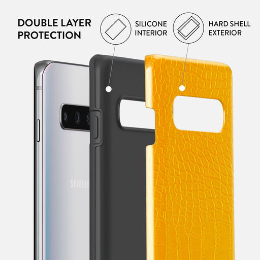 Canary Yellow - Snake Skin Samsung Galaxy S10 4G Case 6