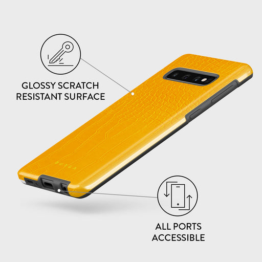 Canary Yellow - Snake Skin Samsung Galaxy S10 4G Case 7