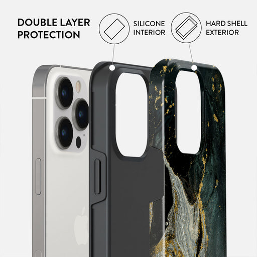 Northern Lights - Marble iPhone 14 Pro Case 6