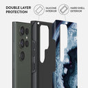 Frozen Lake - Gray Marble Samsung Galaxy S23 Ultra Case 6