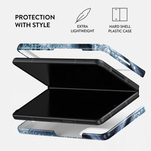 Frozen Lake - Gray Marble Samsung Galaxy Z Fold 4 Case 2